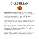Natural Carnelian Crystal Point Earrings